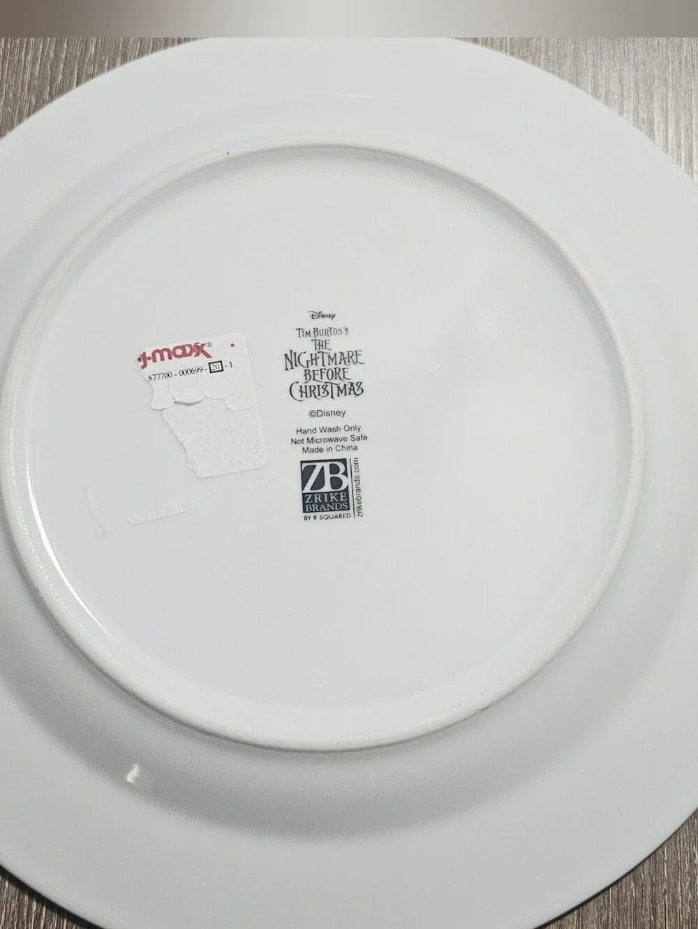 The Nightmare Before Christmas Jack & Sally Decorative Plate by Zrike NWT :CHIP: